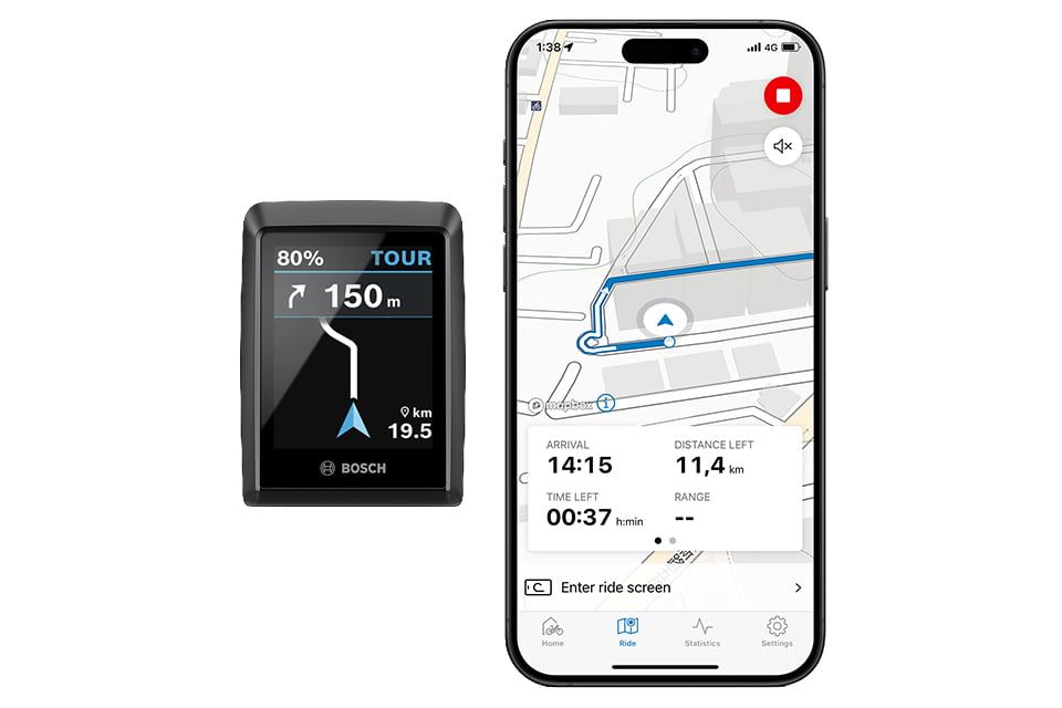 GPS location of ebike displayed on Kiox 300 Display
