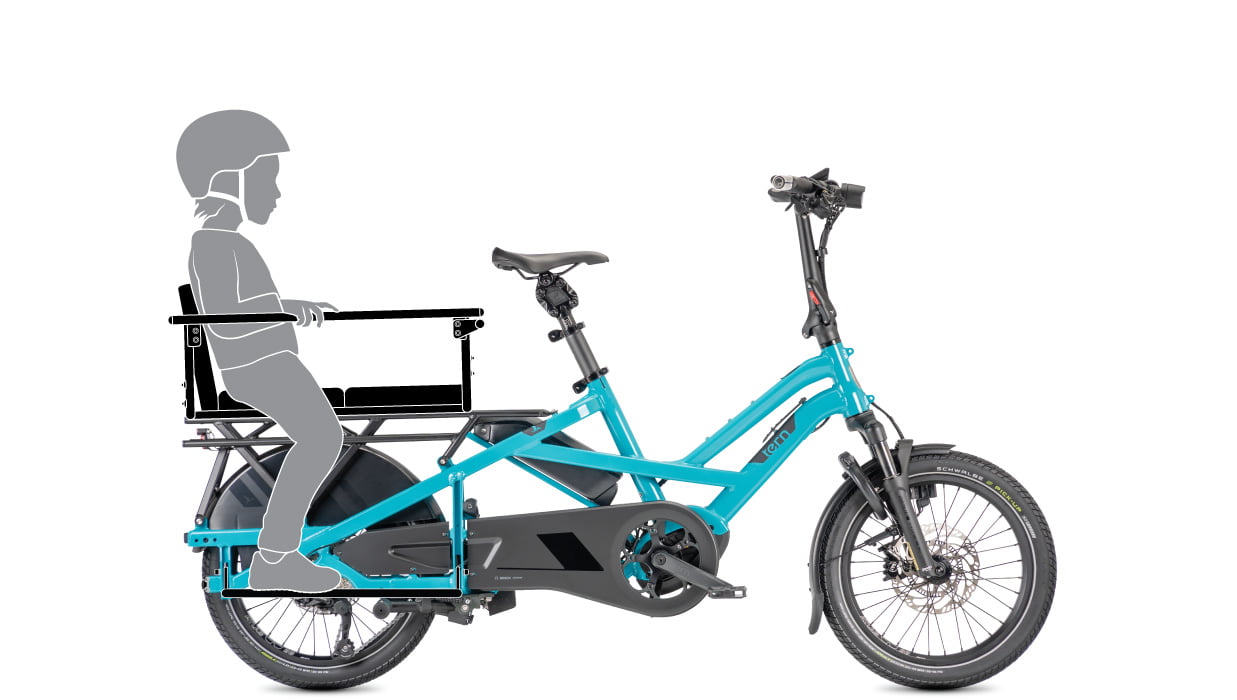 Tern GSD passenger setup for 1 kid