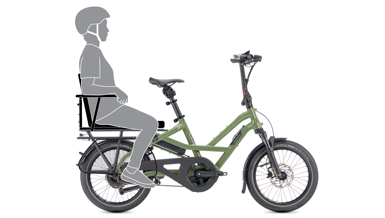 Tern HSD passenger ebike setup for 1 adult