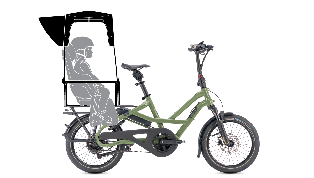 Tern HSD passenger ebike setup on sunny days