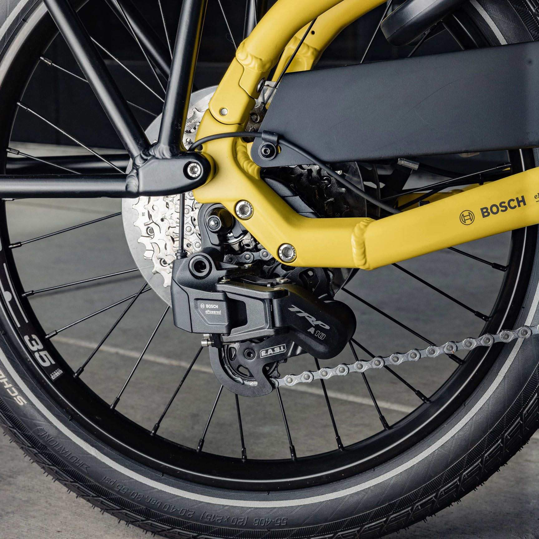 TRP EASI derailleur system with autoshift on Tern HSD P10e