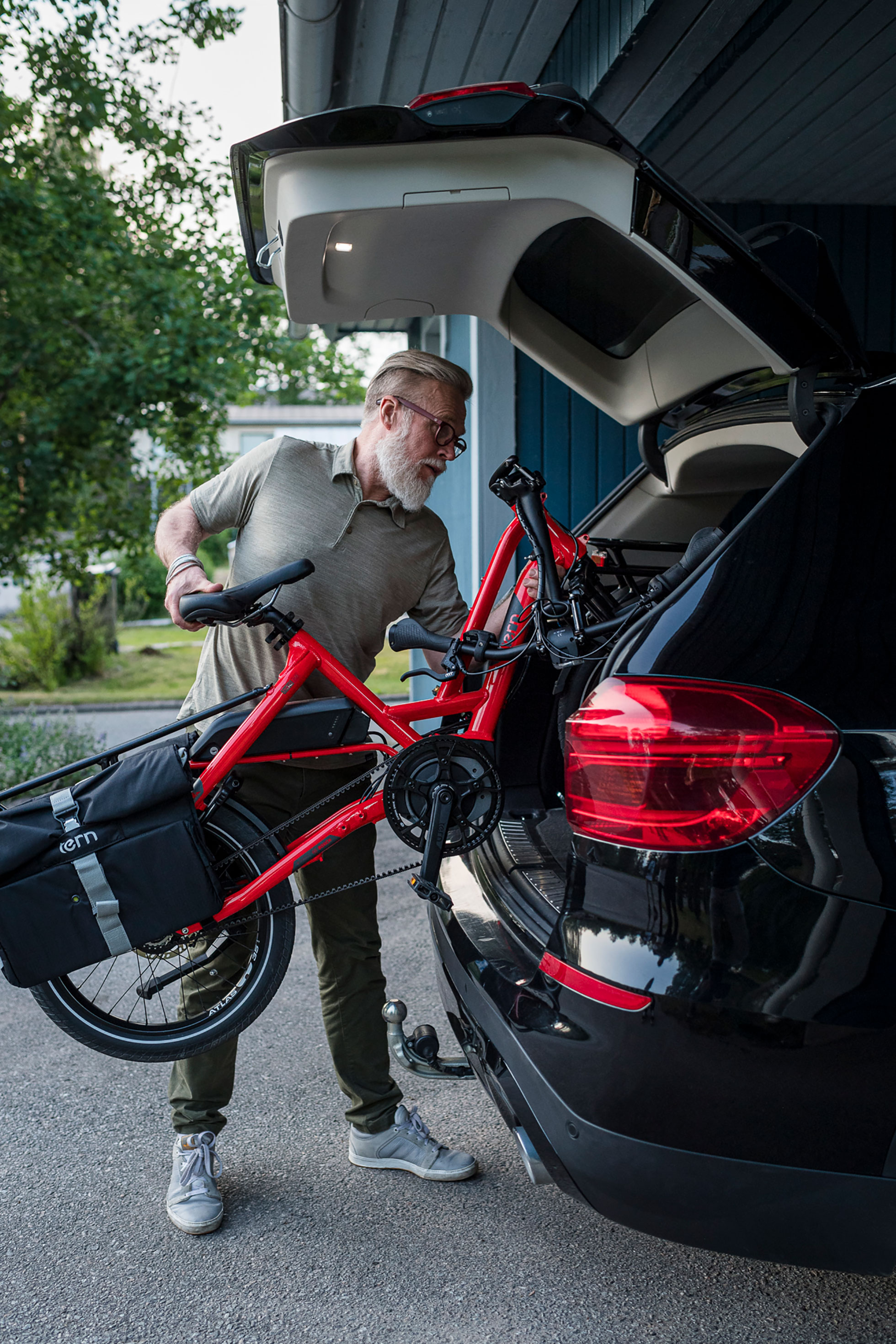 small bike and car