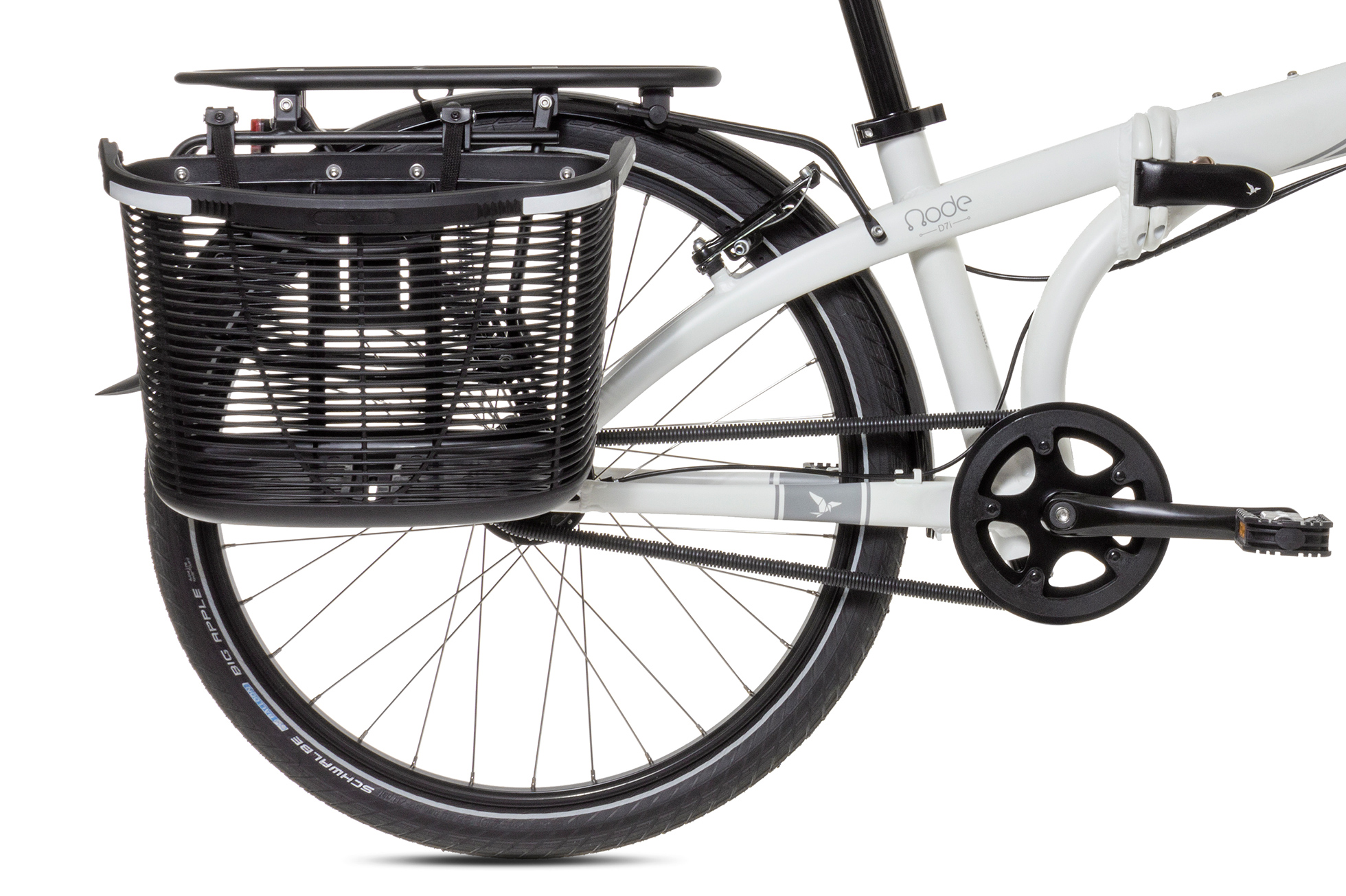 folding rear bicycle basket