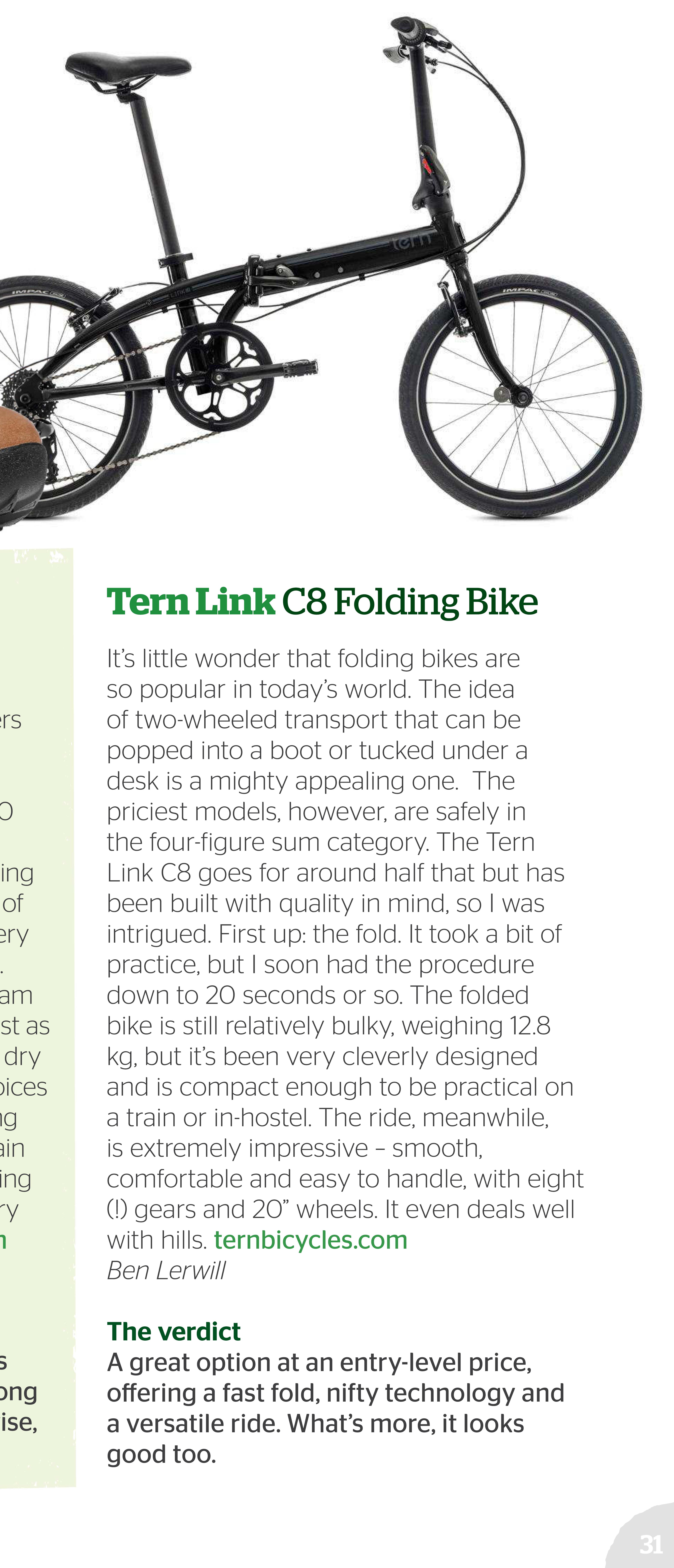 tern c8 folding bike