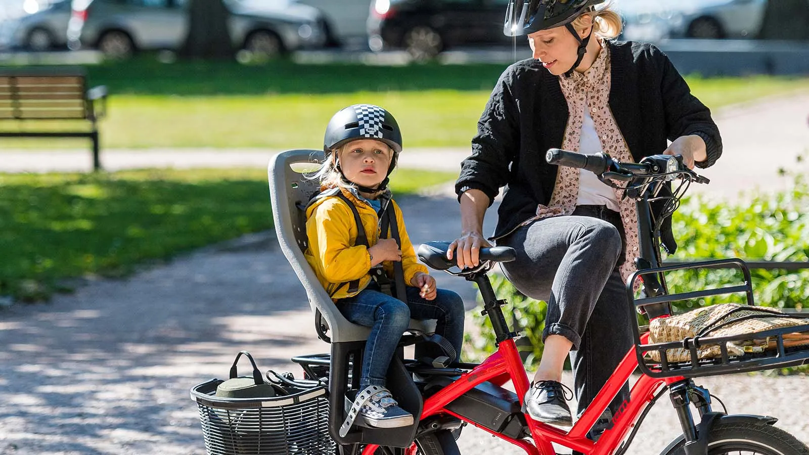 Child bike seat pannier sale