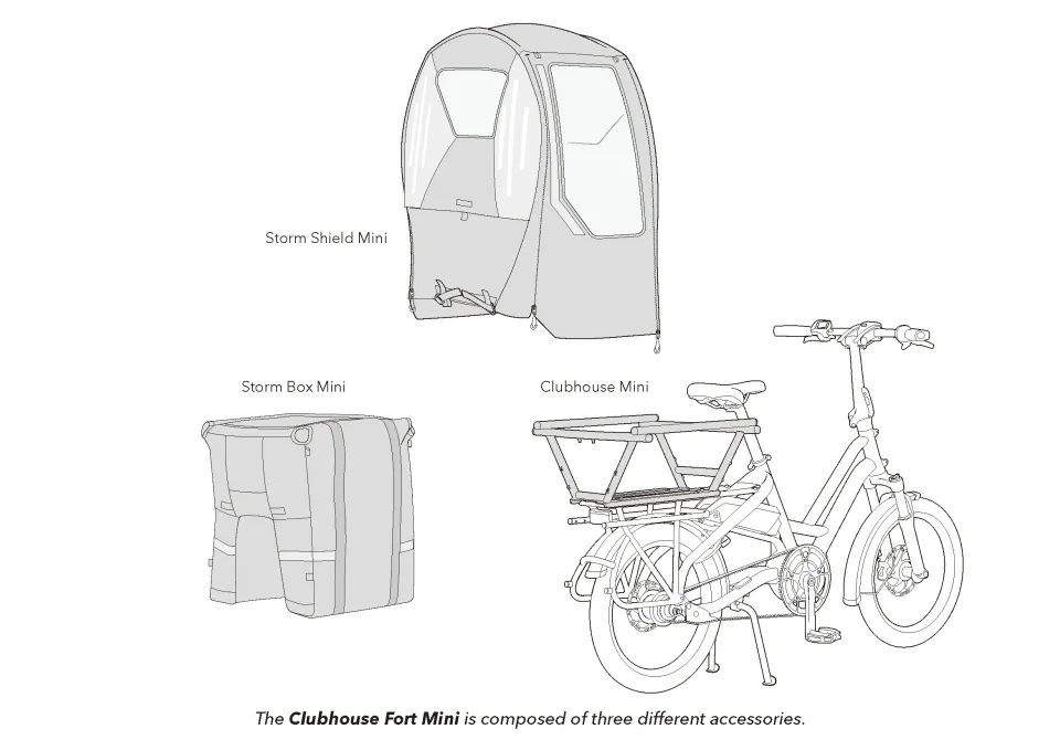 Clubhouse Fort Mini: All-Weather Passenger Pod | Tern Bicycles